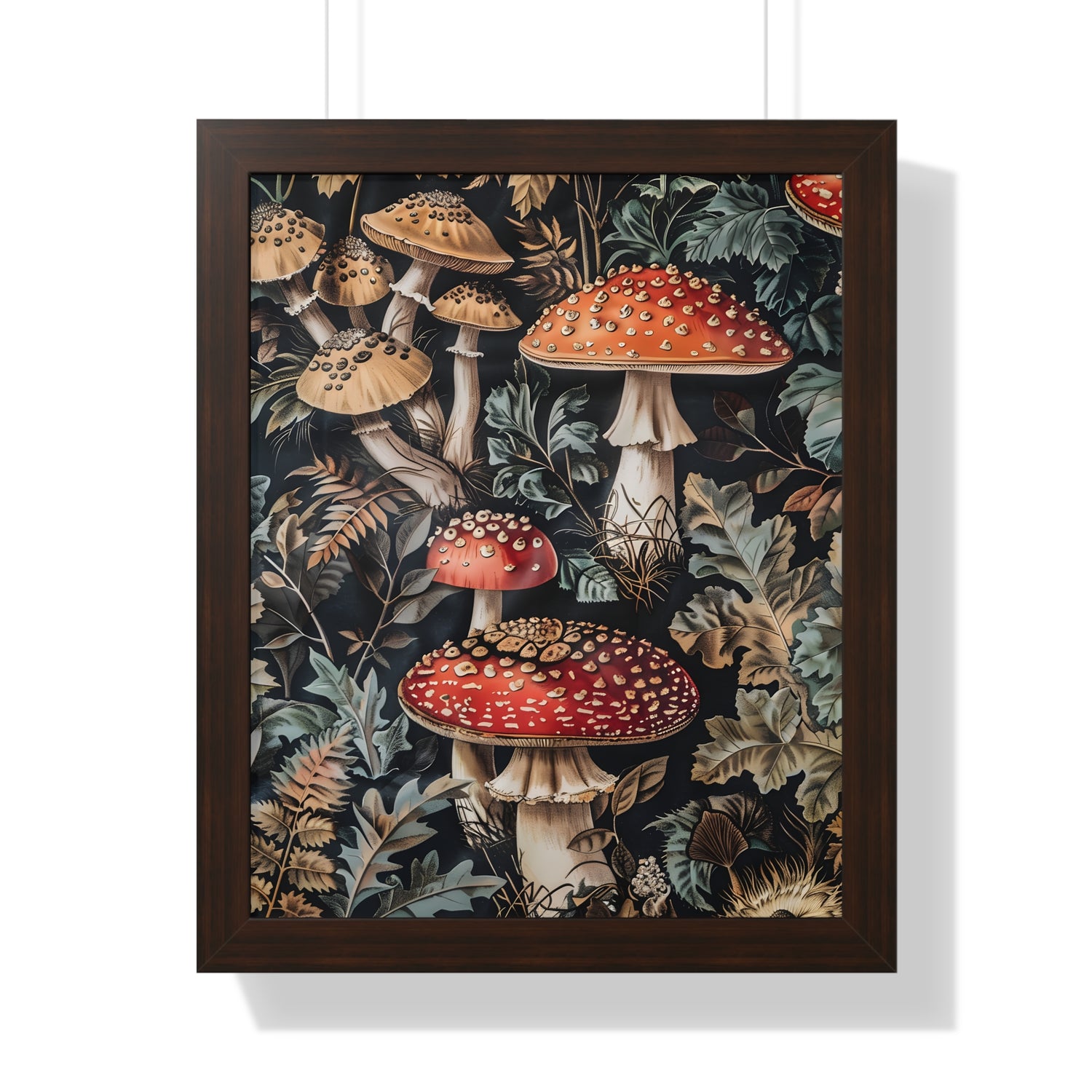 Framed Paper Print - Midnight Mycological Reverie