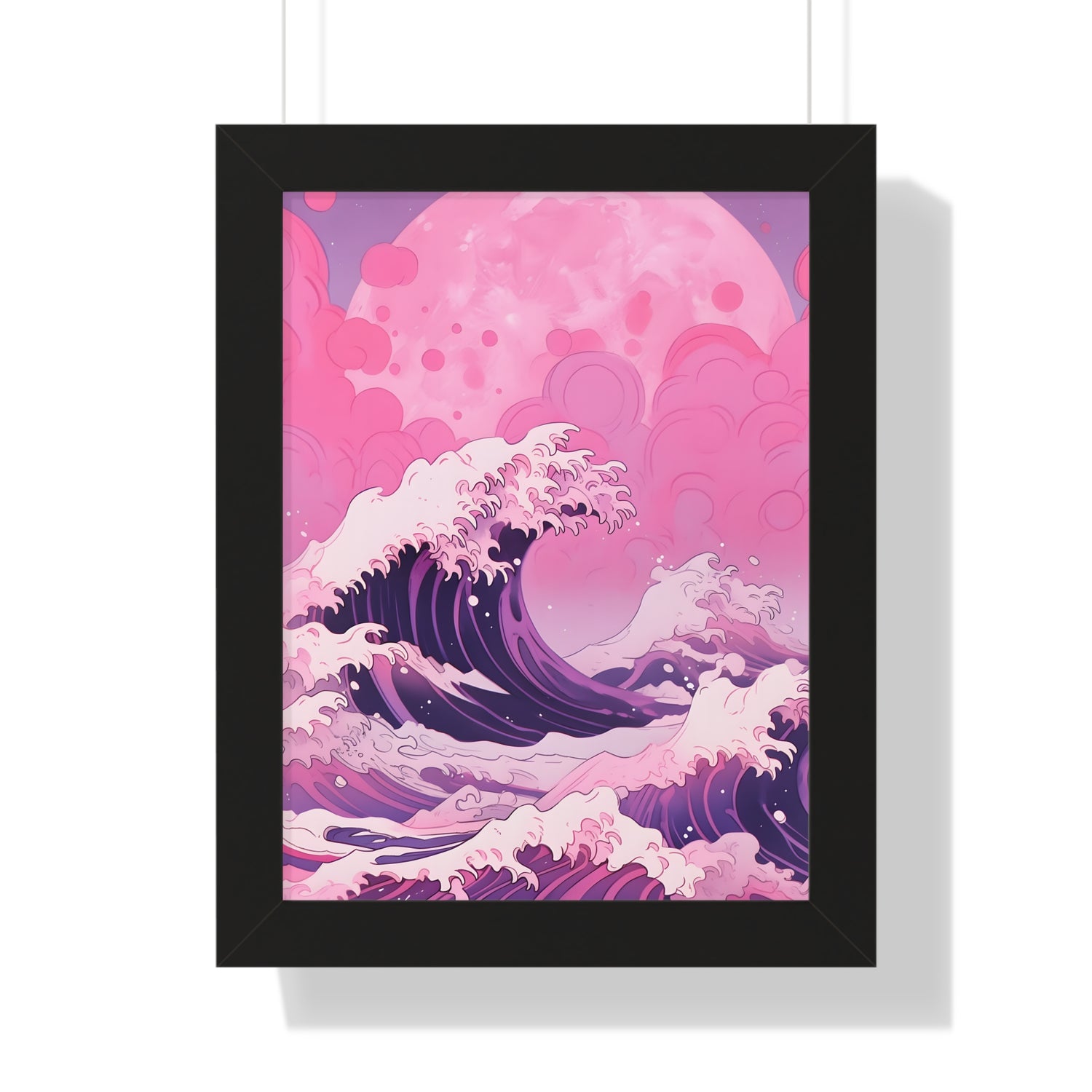 Framed Paper Print - Pink Moon Tide