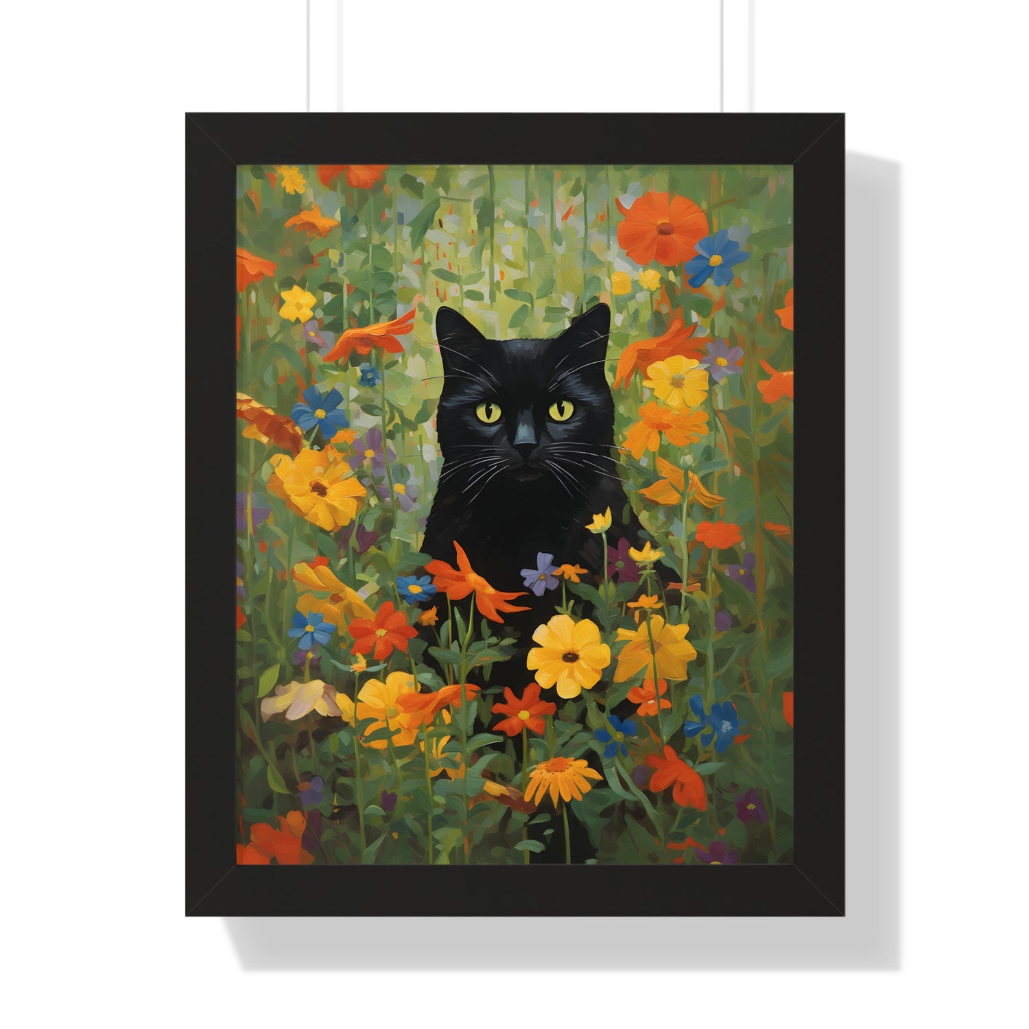 Framed Paper Print - Midnight Whiskers in Bloom