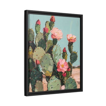 Framed Canvas - Arizona Blooming Cactus Color