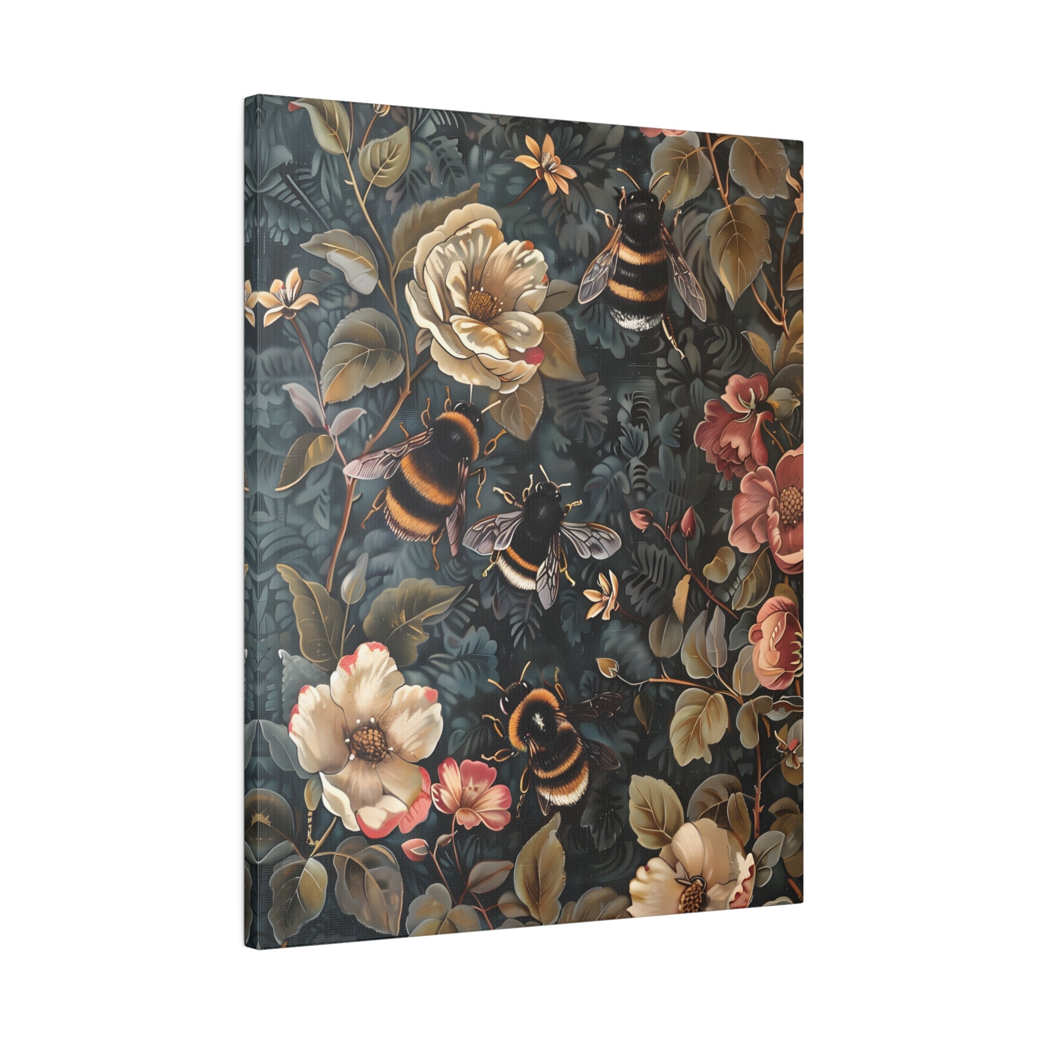 .75&quot; Matte Canvas - Bumblebee Botanical Rhapsody