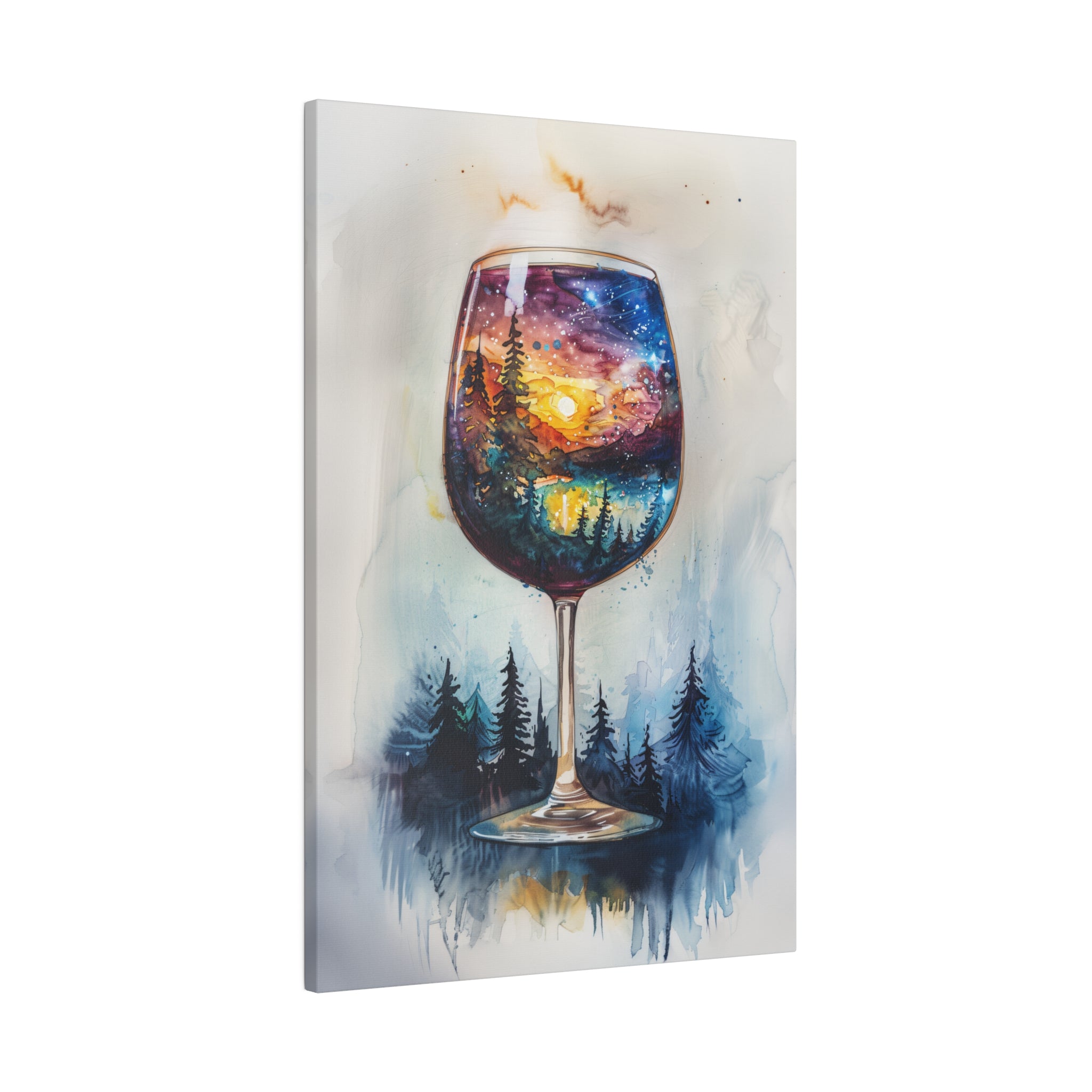 .75&quot; Matte Canvas - Galaxy Within the Wine Glass