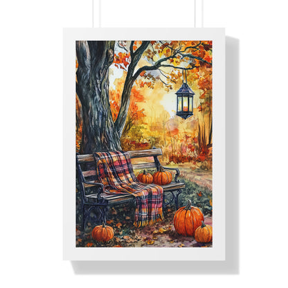 Framed Paper Print - Golden Pause in Fall