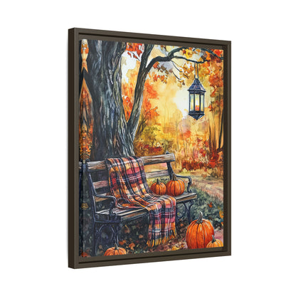 Framed Canvas - Golden Pause in Fall