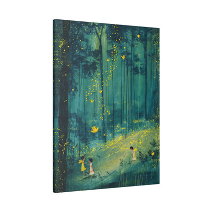 .75&quot; Matte Canvas - Enchanted Firefly Forest