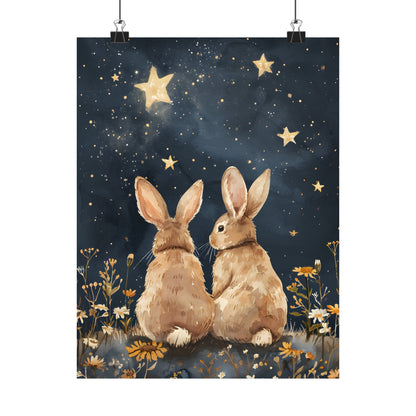 Stargazing Bunnies Love