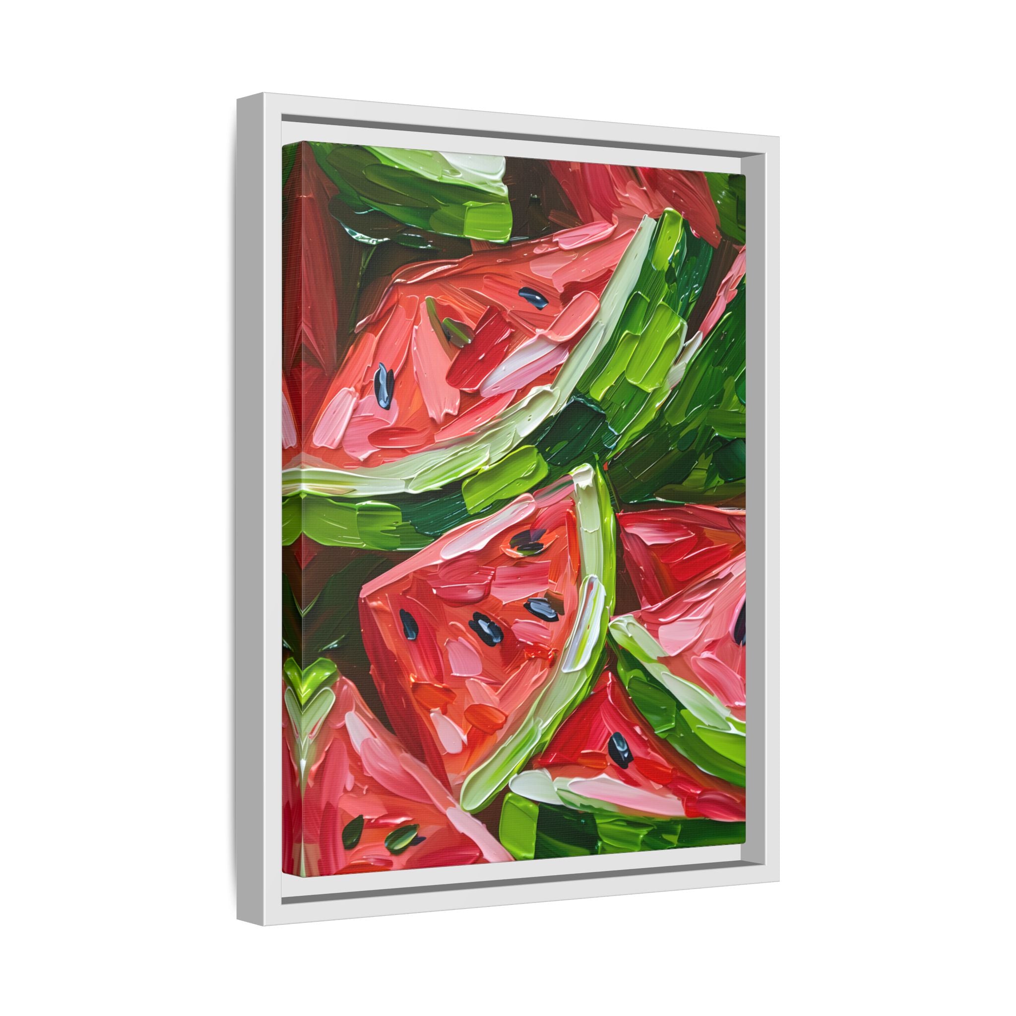 Framed Canvas - Juicy Watermelon Slices