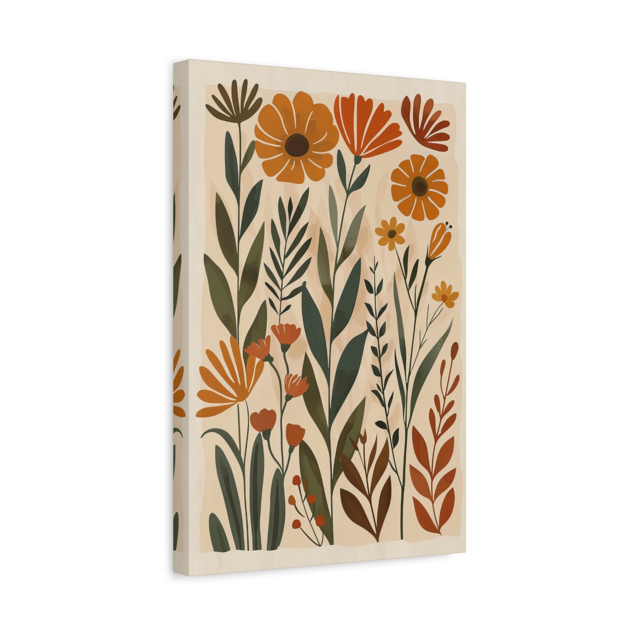 1.25" Matte Canvas - Golden Meadow Boho Blooms
