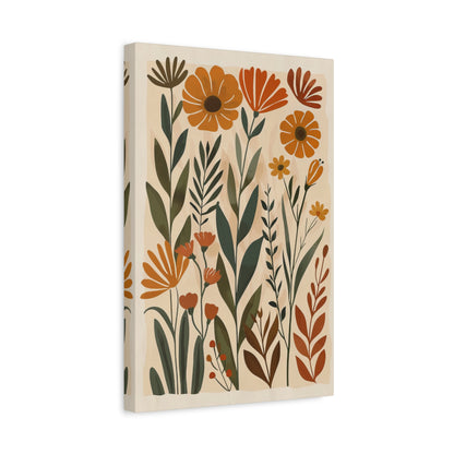 1.25" Matte Canvas - Golden Meadow Boho Blooms