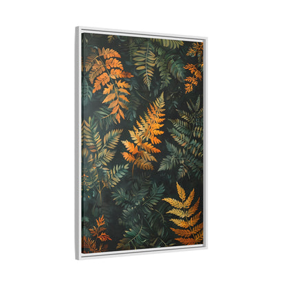 Framed Canvas - Golden Fern Elegance