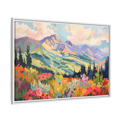 Framed Canvas - Rocky Mountain Wildflower Bliss