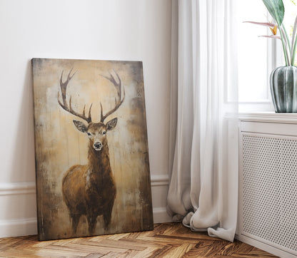 .75&quot; Matte Canvas - Golden Stag Majesty