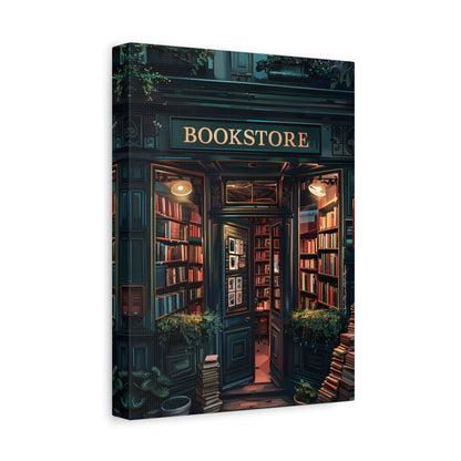 1.25" Matte Canvas - Midnight Bookstore Glow