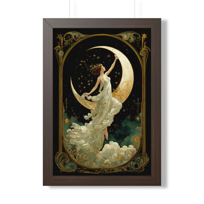 Framed Paper Print - Moon Goddess Ascending