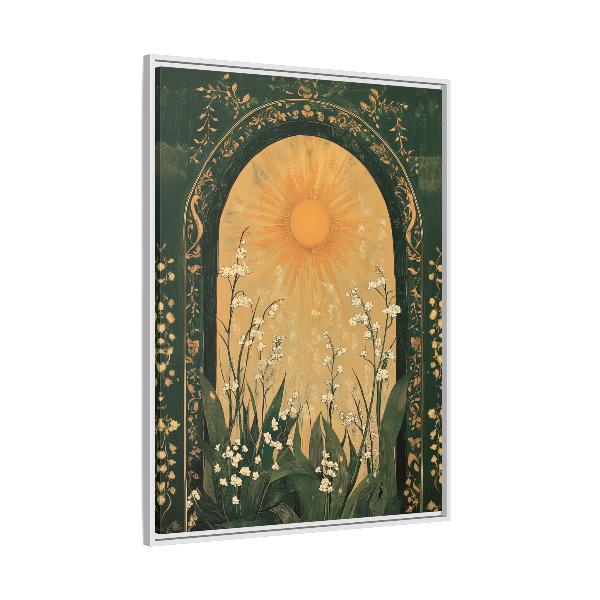 Framed Canvas - Lily of the Valley Archway