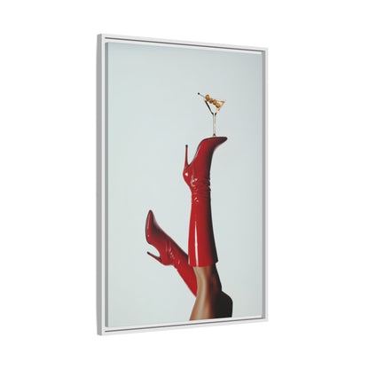 Framed Canvas - Cocktails &amp; Red Stilettos