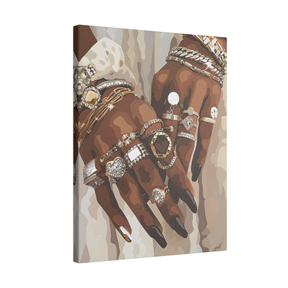 .75" Matte Canvas - Layered Luxe Jewelry Hands