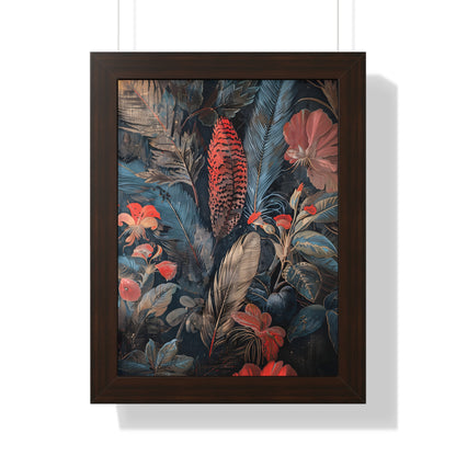 Framed Paper Print - Midnight Garden Reverie