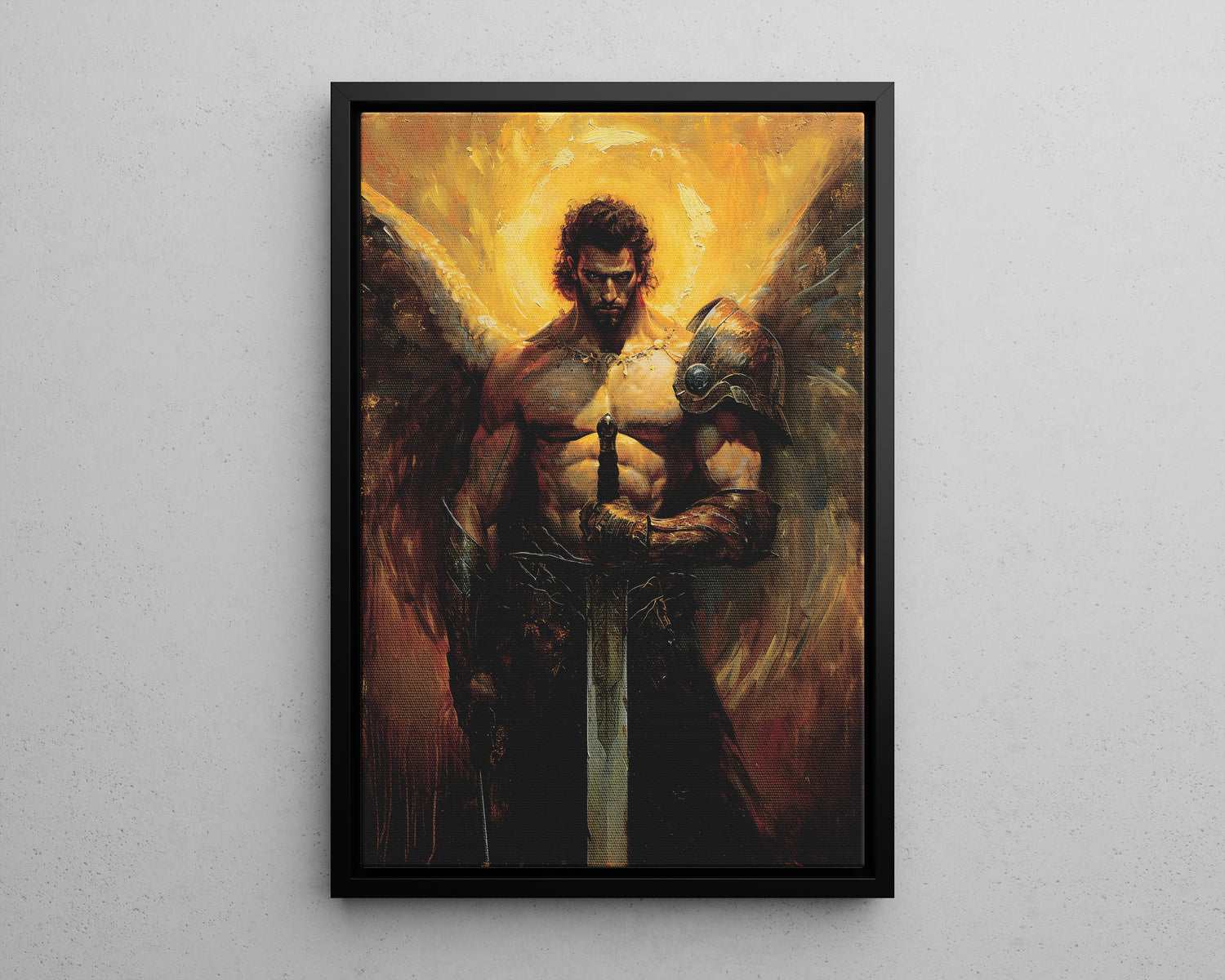 Framed Canvas - Celestial Warrior&