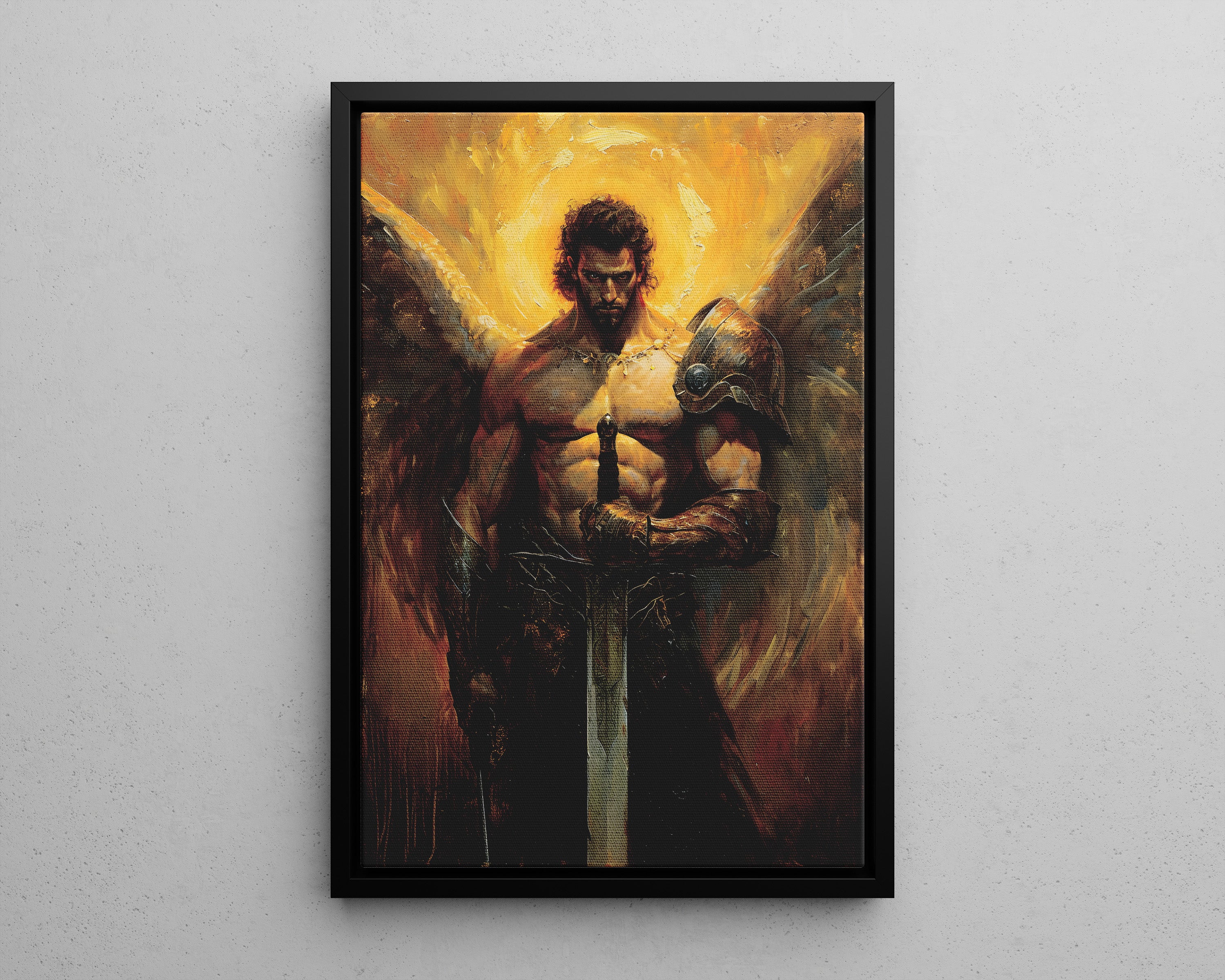 Framed Canvas - Celestial Warrior&