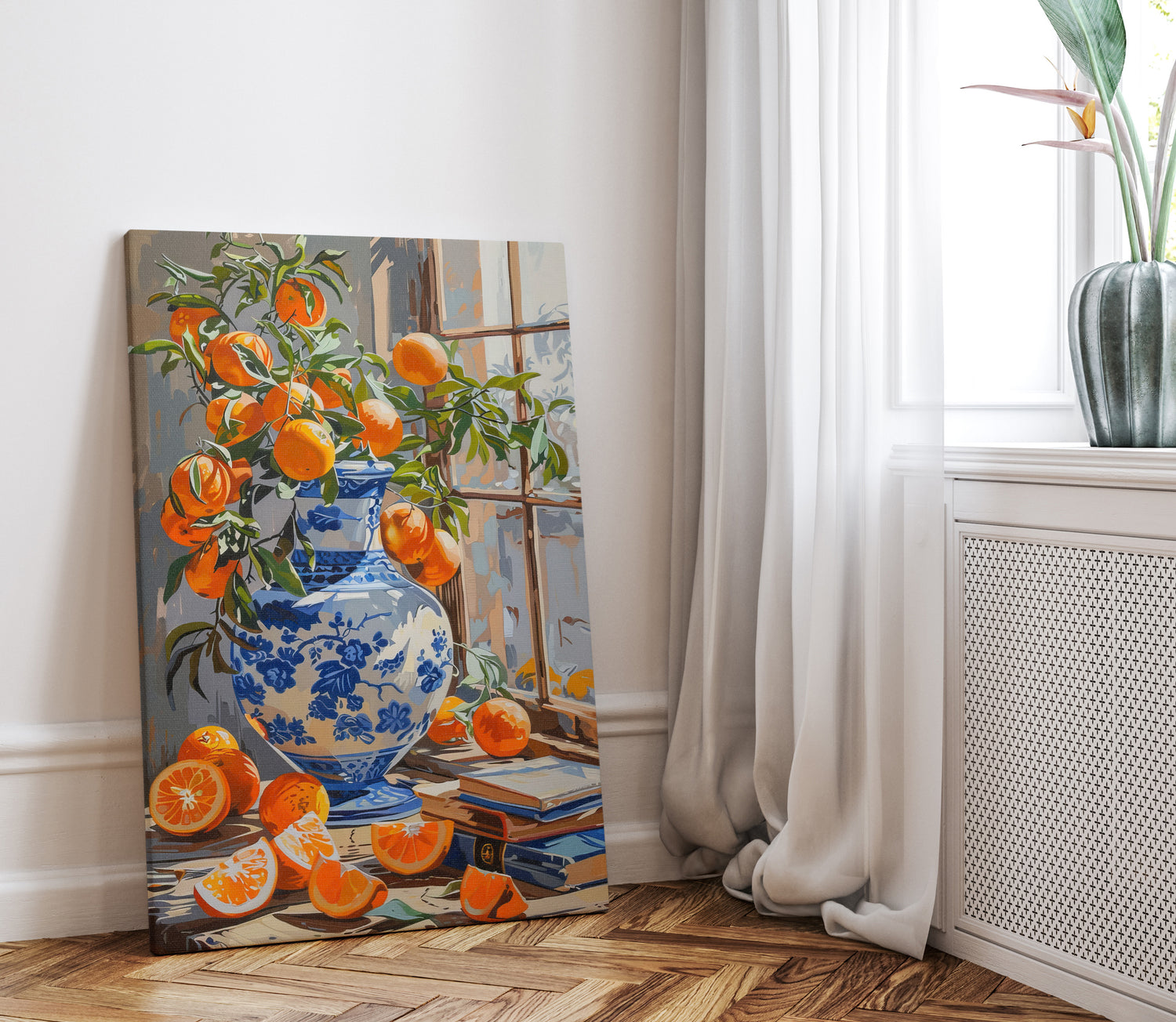 .75" Matte Canvas - Sunlit Citrus &amp; Porcelain