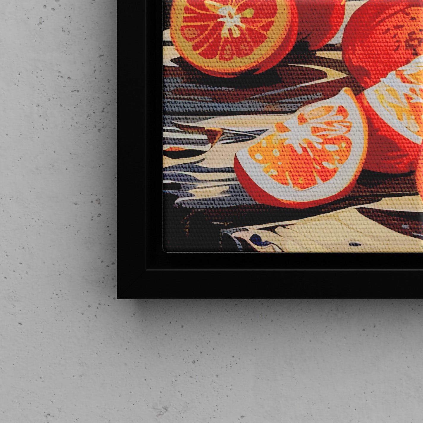 Framed Canvas - Sunlit Citrus &amp; Porcelain