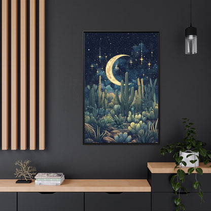 Framed Canvas - Dreamy Desert Night