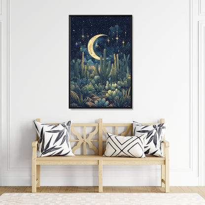 Framed Canvas - Dreamy Desert Night