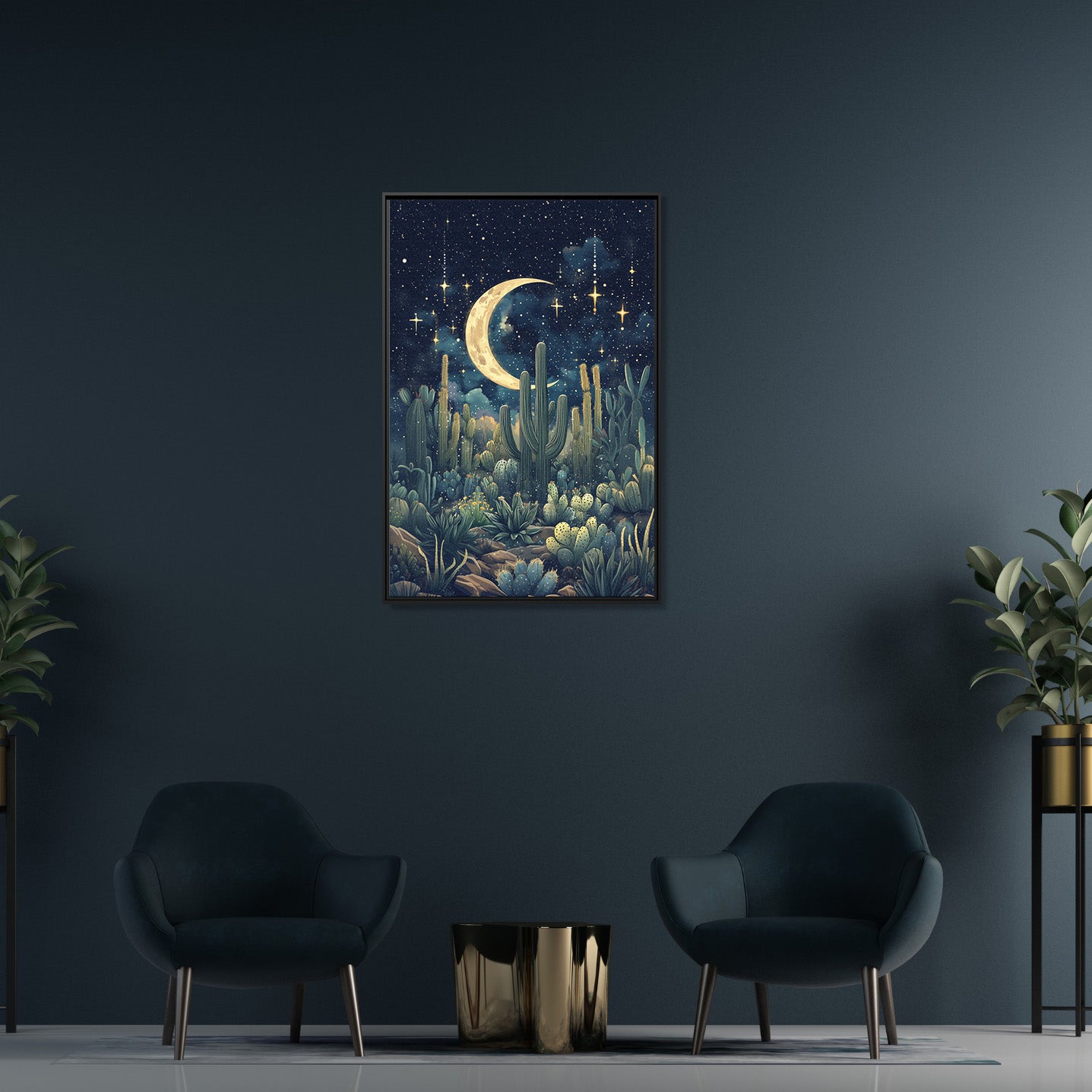 Framed Canvas - Dreamy Desert Night