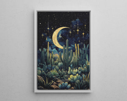 Framed Canvas - Dreamy Desert Night