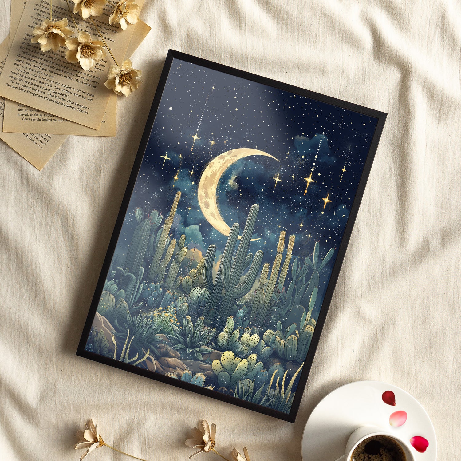 Framed Paper Print - Dreamy Desert Night