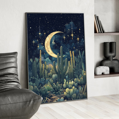 Framed Paper Print - Dreamy Desert Night