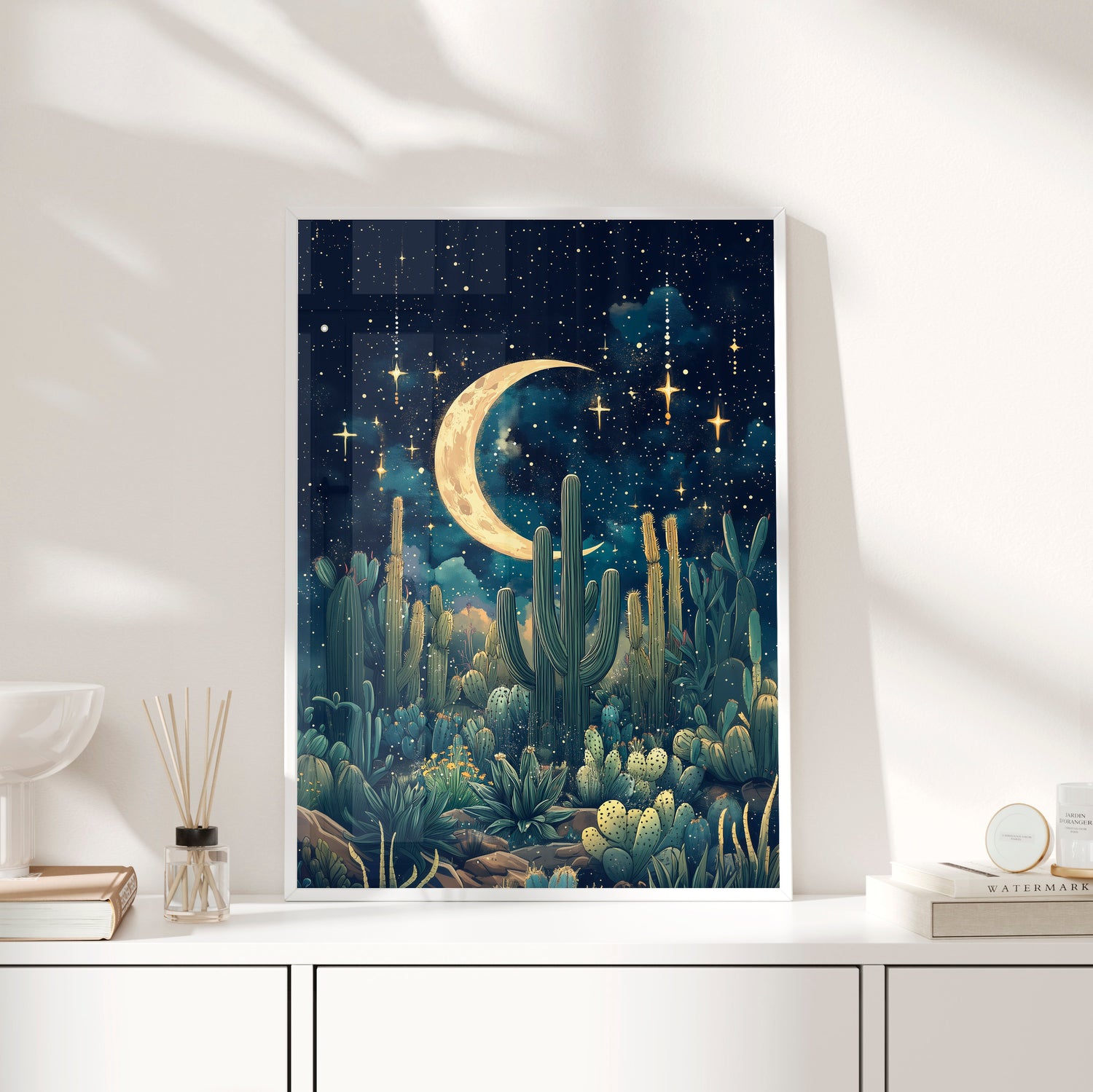 Framed Paper Print - Dreamy Desert Night