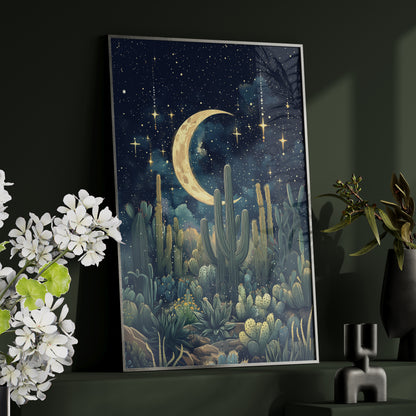 Framed Paper Print - Dreamy Desert Night