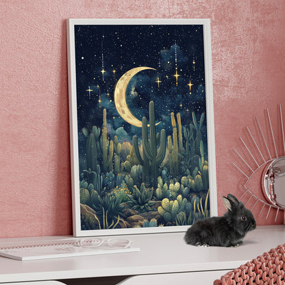 Framed Paper Print - Dreamy Desert Night