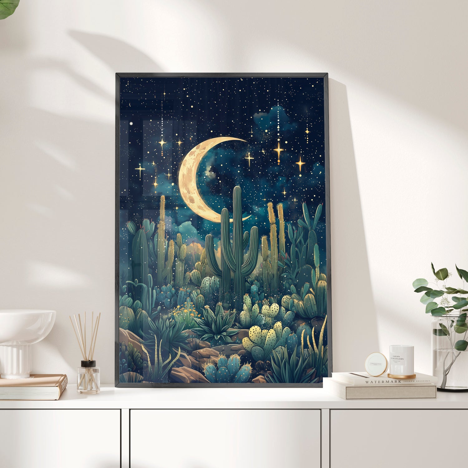 Framed Paper Print - Dreamy Desert Night