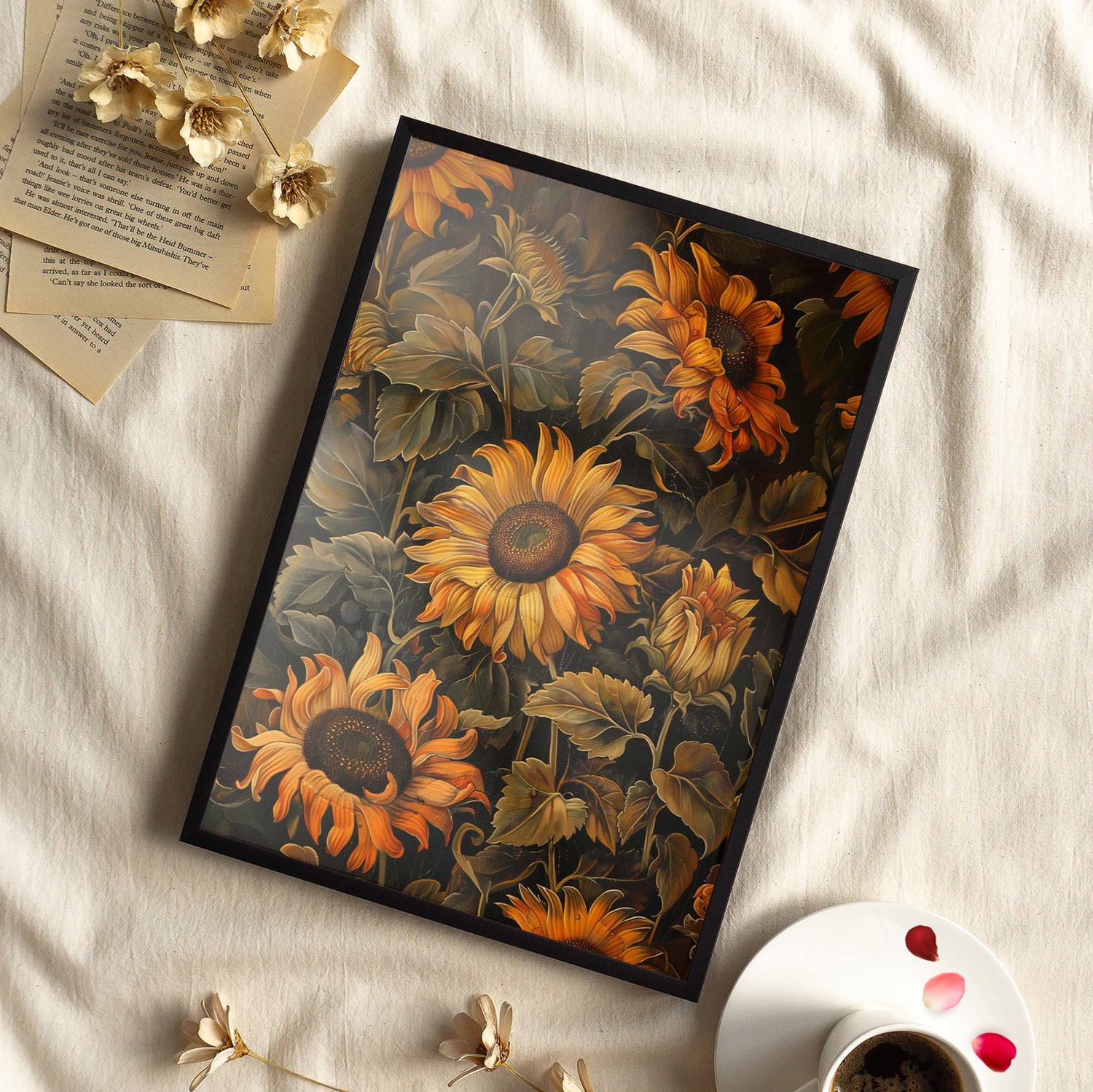 Framed Paper Print - Sunflower Glow