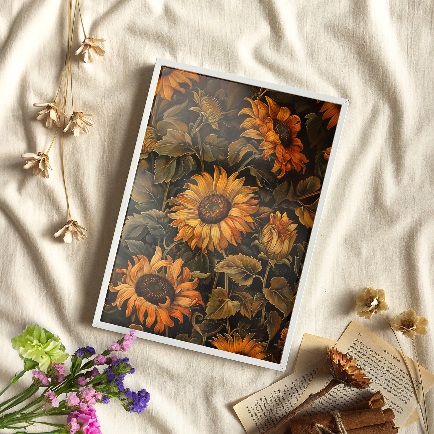 Framed Paper Print - Sunflower Glow