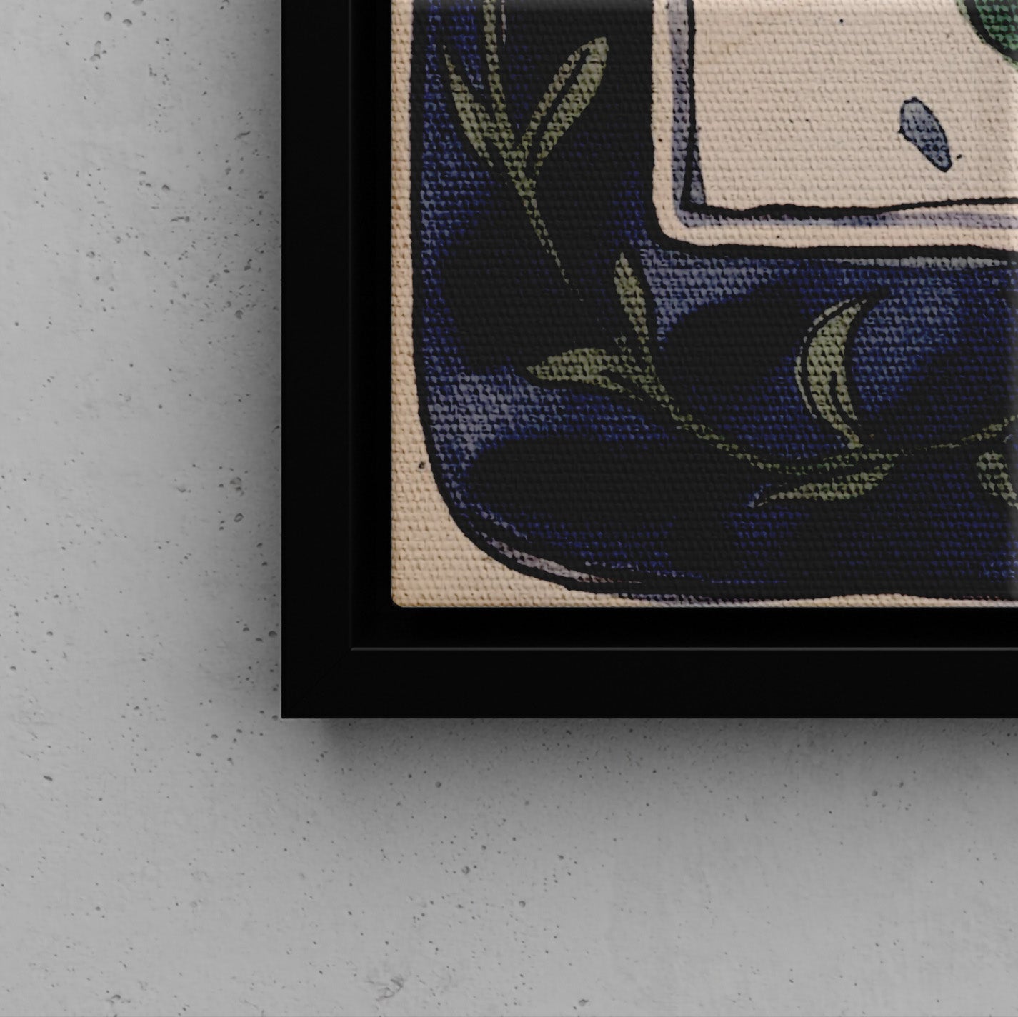Framed Canvas - Moonlit Folk Bloom Dream