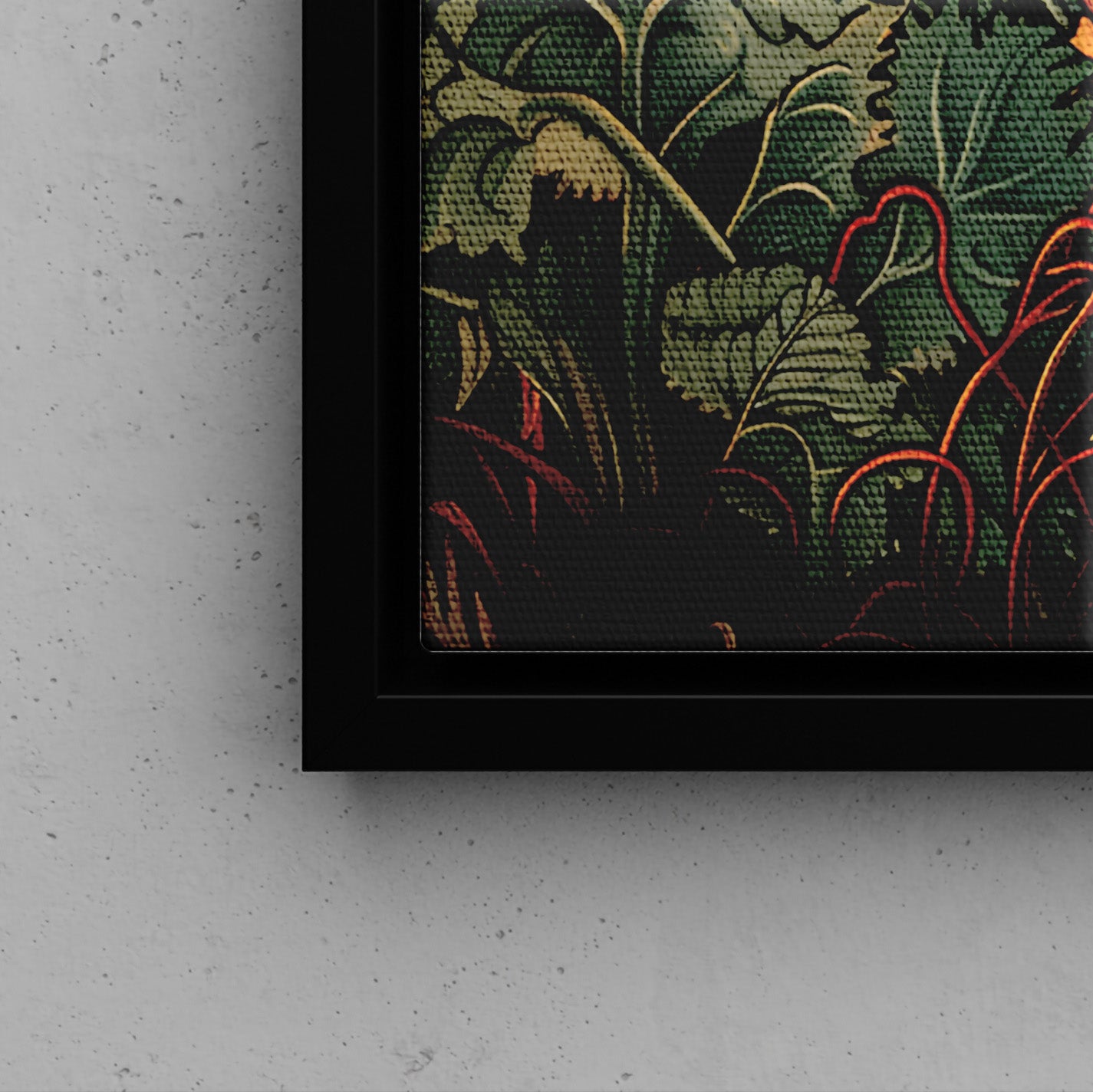 Framed Canvas - Woodland Mushrooms Revival