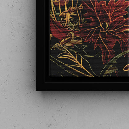Framed Canvas - Elegant Mushroom Reverie