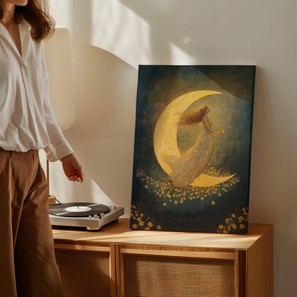 .75" Matte Canvas - Moonlit Dreamer with Daffodils