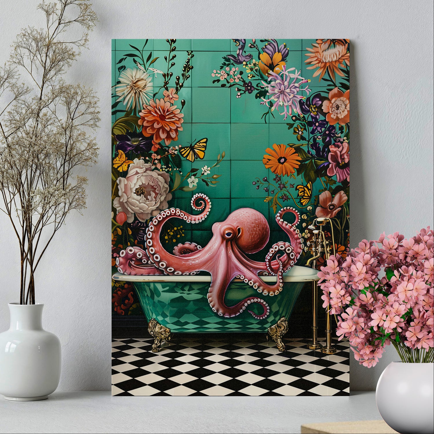 .75" Matte Canvas - Octopus Bath Royale