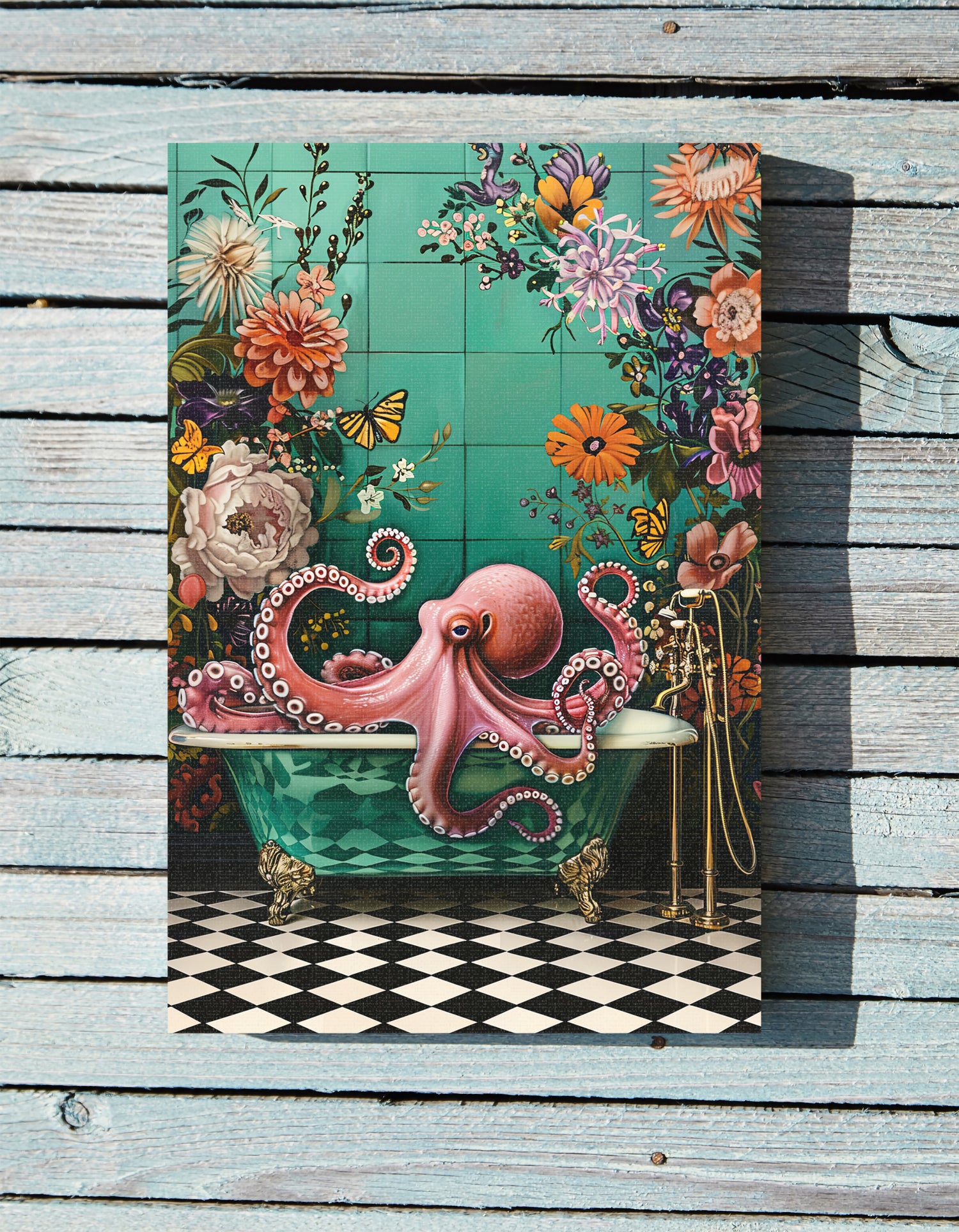 .75" Matte Canvas - Octopus Bath Royale