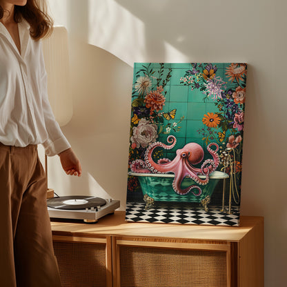 .75" Matte Canvas - Octopus Bath Royale