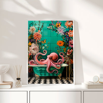 Framed Paper Print - Octopus Bath Royale