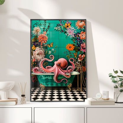 Framed Paper Print - Octopus Bath Royale