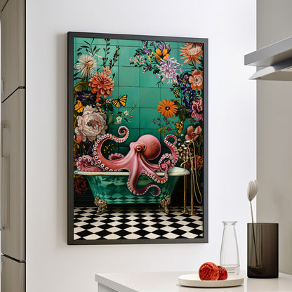 Framed Paper Print - Octopus Bath Royale