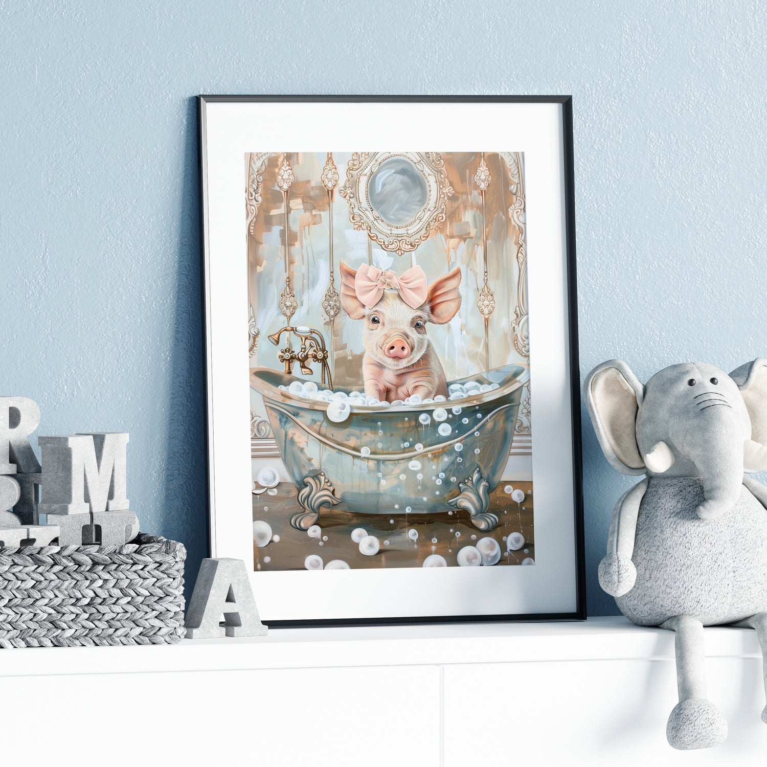 Framed Paper Print - Piglet&