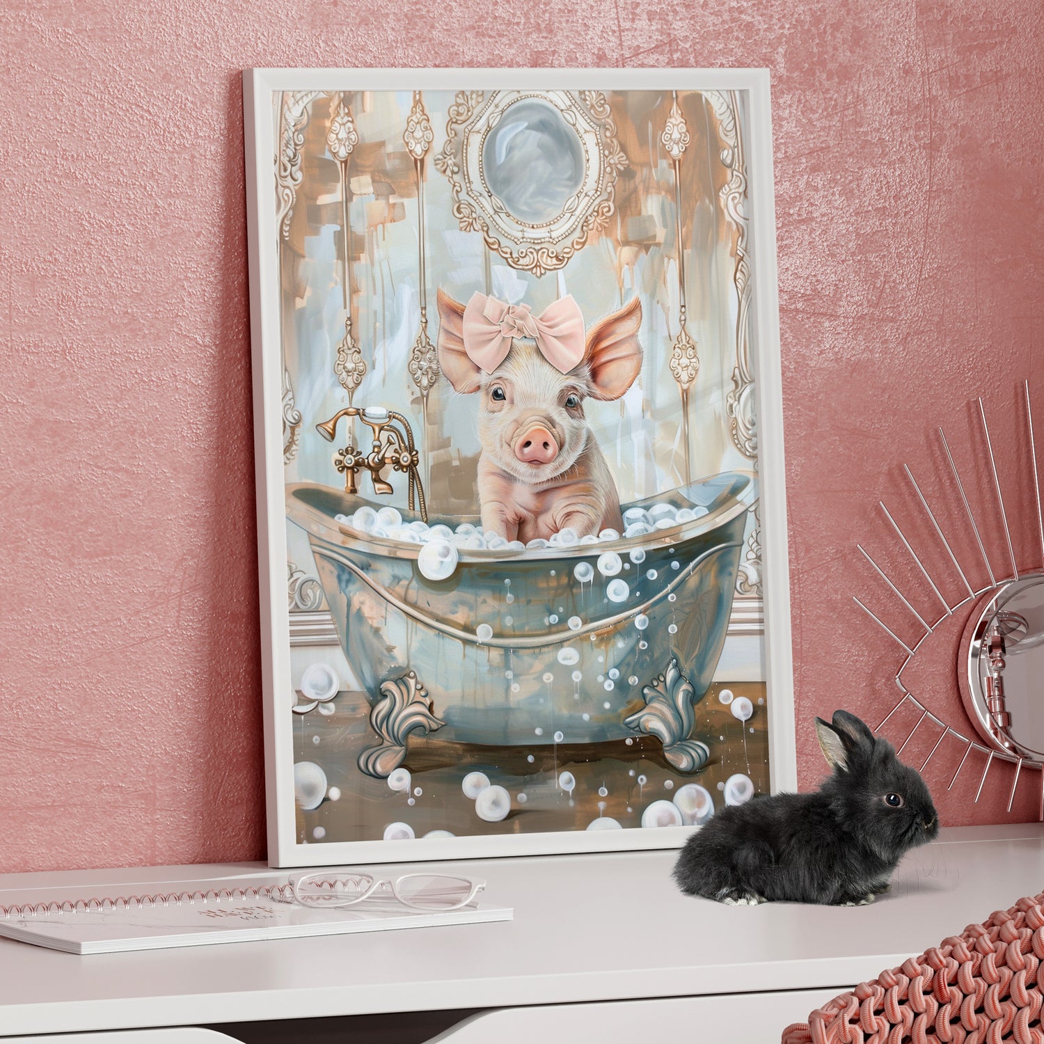 Framed Paper Print - Piglet&